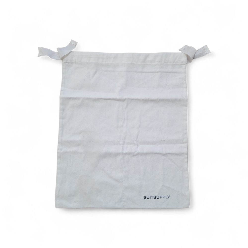 Suitsupply White Dust Bag Logo Gifts Empty 2 Shoe Storage Travel 16 x 13 in